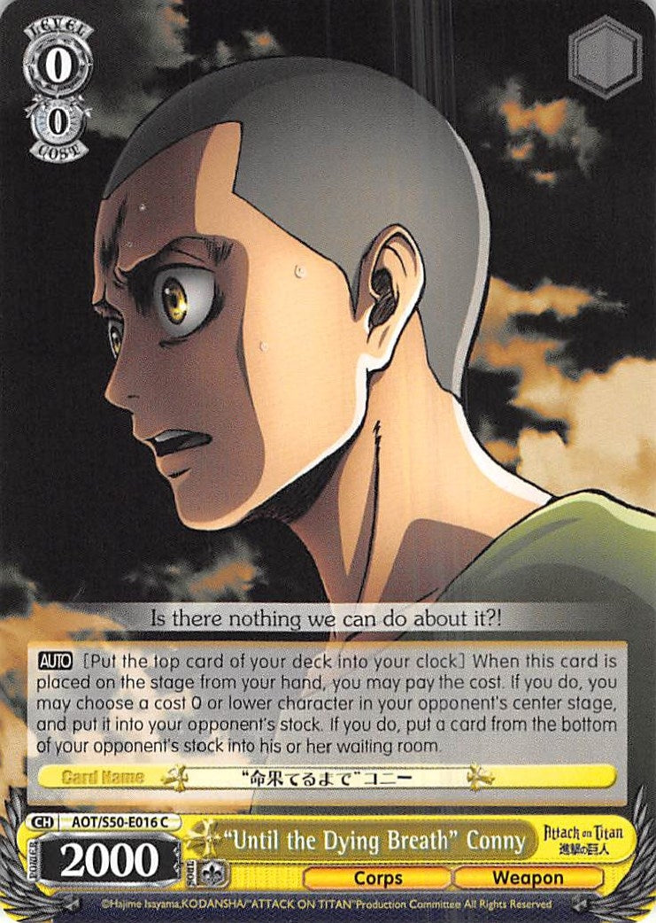 ’Until the Dying Breath’ Conny (50016) [AOT/S50] - Weiss Schwarz Single