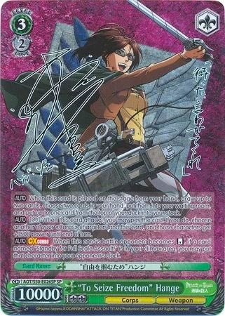 ’To Seize Freedom’ Hange (SP) (50026) [AOT/S50] - Weiss Schwarz Single