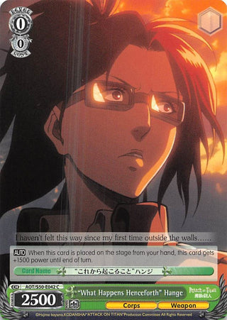 ’What Happens Henceforth’ Hange (50042) [AOT/S50] - Weiss Schwarz Single
