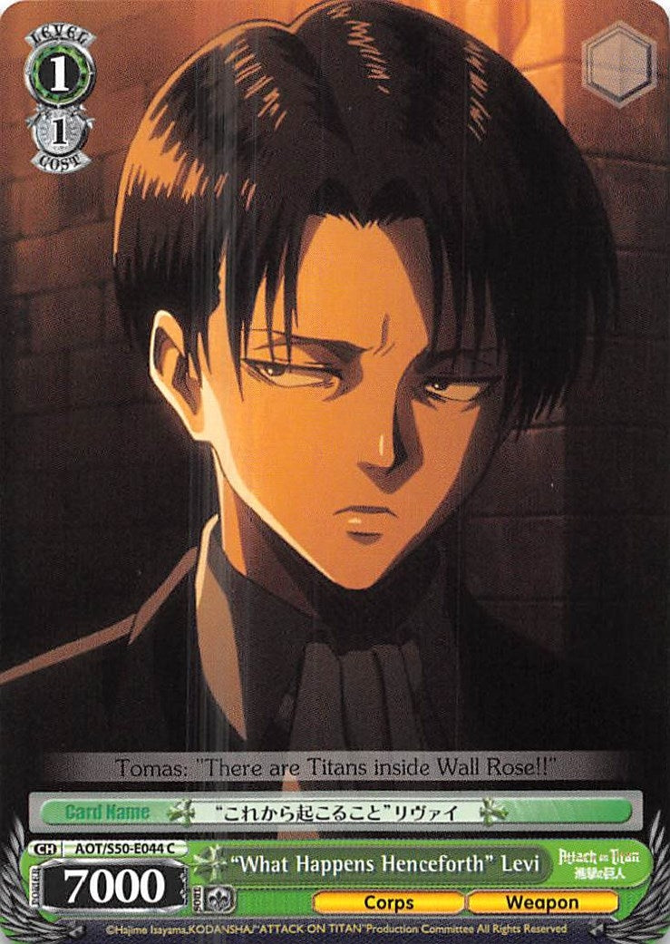 ’What Happens Henceforth’ Levi (50044) [AOT/S50] - Weiss Schwarz Single
