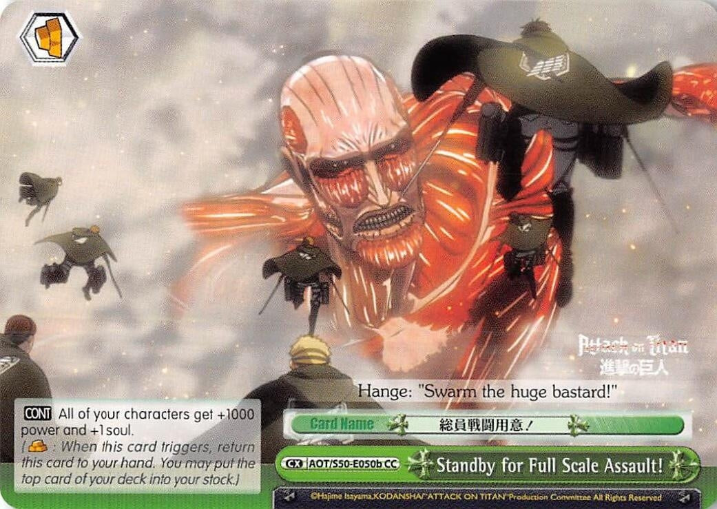 Standby for Full Scale Assault! (B) (50050) [AOT/S50] - Weiss Schwarz Single