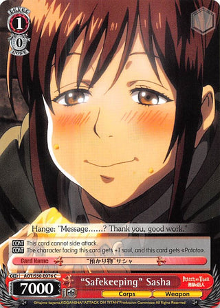 ’Safekeeping’ Sasha (50076) [AOT/S50] - Weiss Schwarz Single