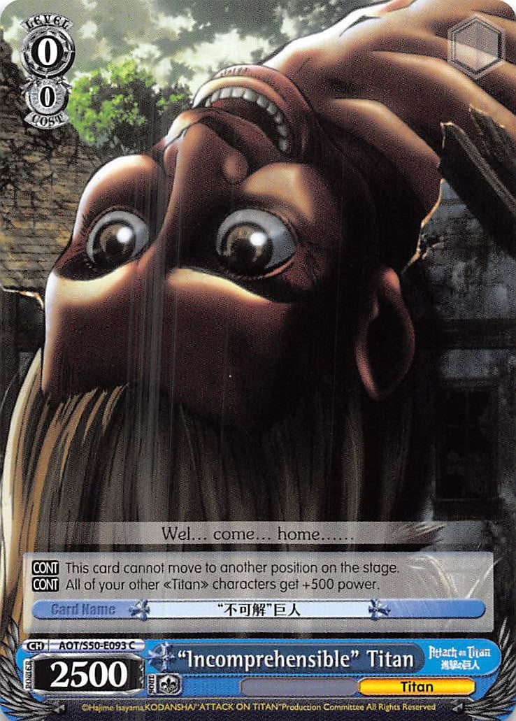 ’Incomprehensible’ Titan (50093) [AOT/S50] - Weiss Schwarz Single