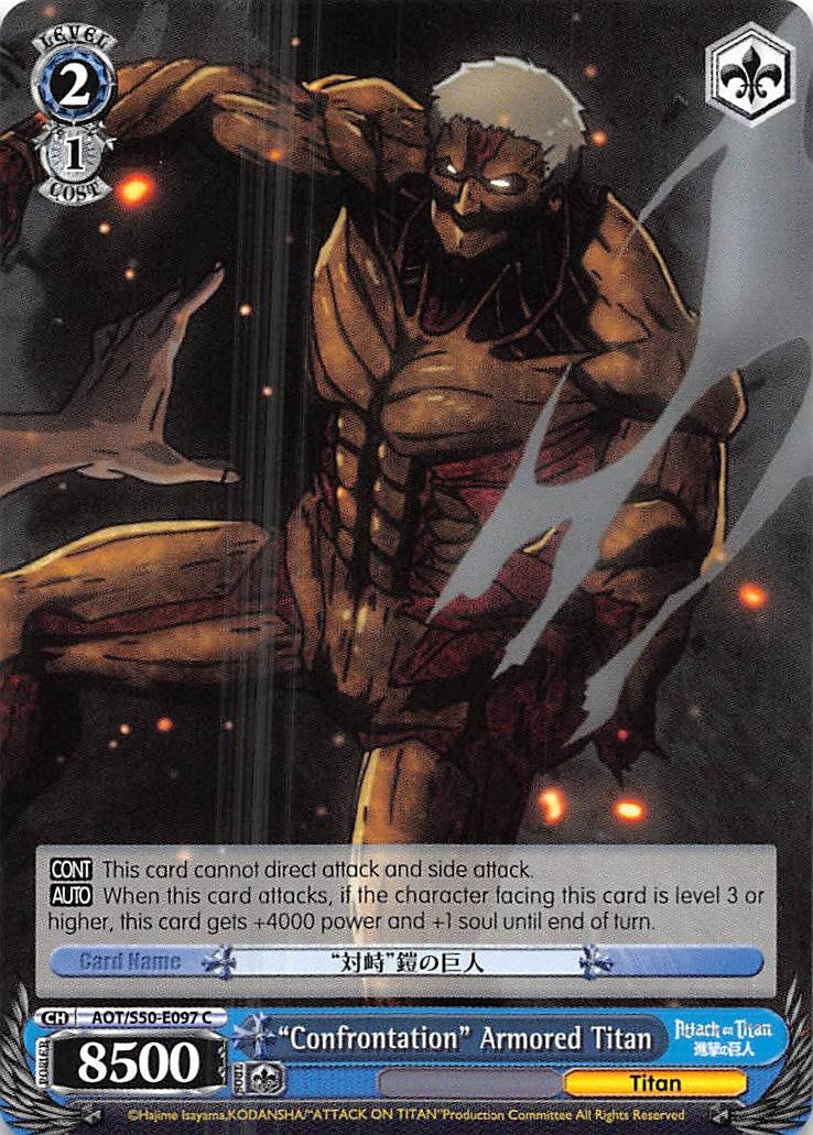 ’Confrontation’ Armored Titan (50097) [AOT/S50] - Weiss Schwarz Single