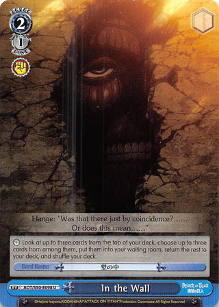 In the Wall (50098) [AOT/S50] - Weiss Schwarz Single