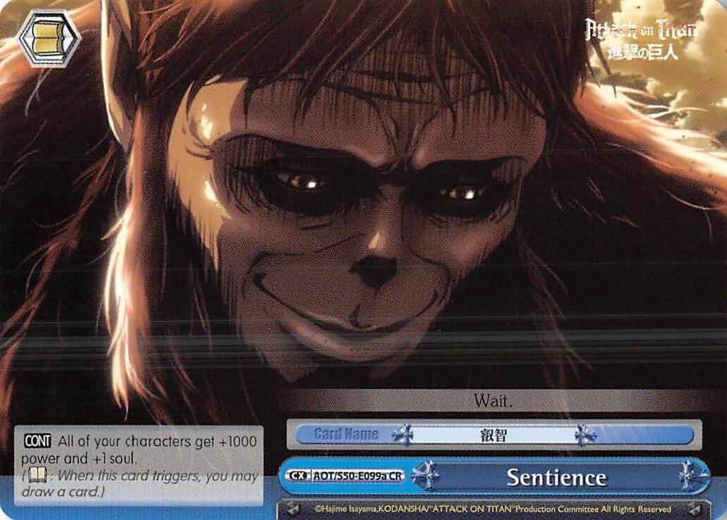 Sentience (A) (50099) [AOT/S50] - Weiss Schwarz Single