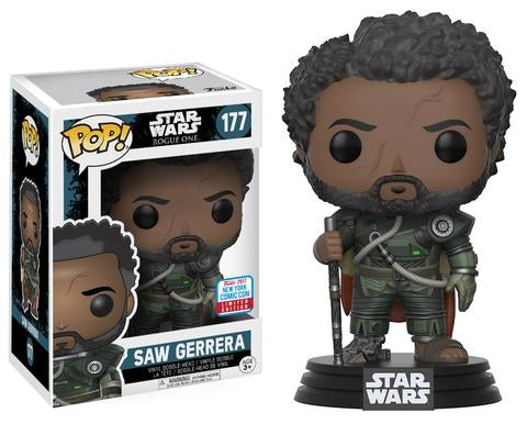 Star Wars: Rogue One: Saw Gerrera (Bobble-Head) (Limited Edition) (NYCC 2017 Exclusive) (177) [POP!] - Funko Sealed