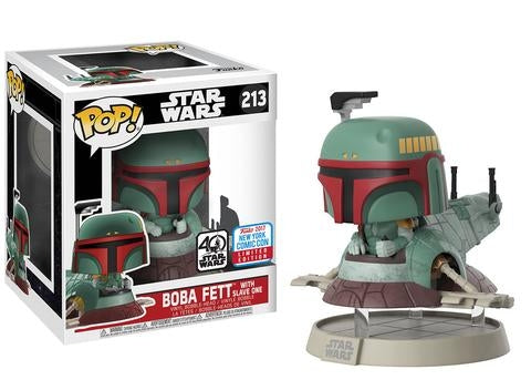 Star Wars: Boba Fett with Slave One (Bobble-Head) (Limited Edition) (NYCC 2017 Exclusive) (213) [POP!] - Funko Sealed
