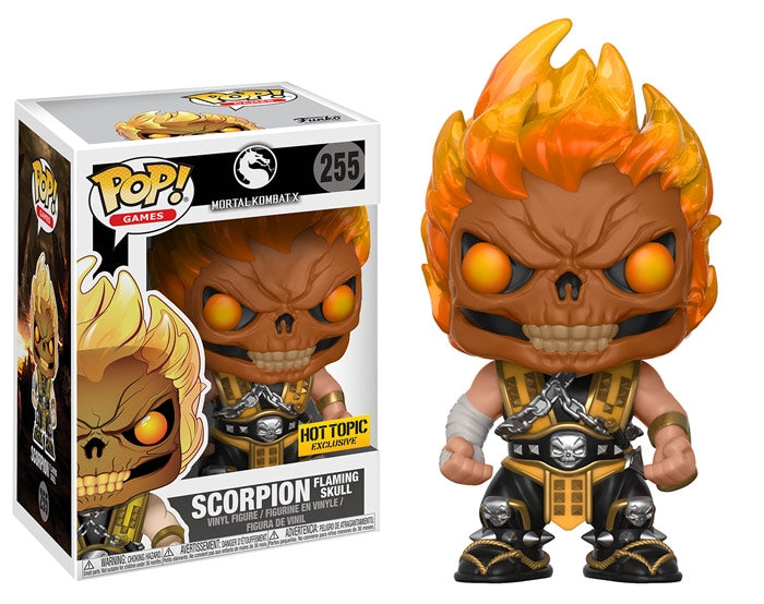 Mortal Kombat X: Scorpion (Flaming Skull) (Hot Topic Exclusive) (255) [POP!] - Funko Sealed