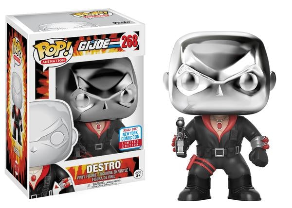 G.I. JOE: Destro (Chrome) (Limited Edition) (NYCC 2017 Exclusive) (268) [POP!] - Funko Sealed