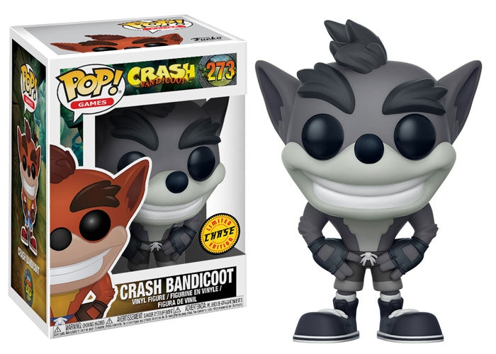 Crash Bandicoot: Crash Bandicoot (Black and White) (Limited Edition Chase) (273) [POP!] - Funko Sealed