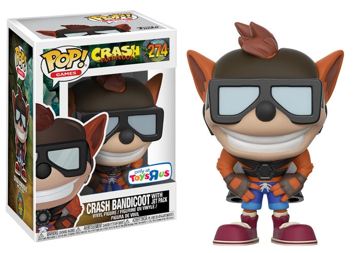 Crash Bandicoot: Crash Bandicoot (with Jetpack) (Toys R Us Exclusive) (274) [POP!] - Funko Sealed