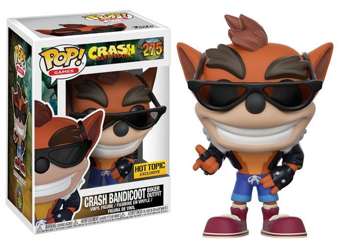 Crash Bandicoot: Crash Bandicoot (Biker Outfit) (Hot Topic Exclusive) (275) [POP!] - Funko Sealed
