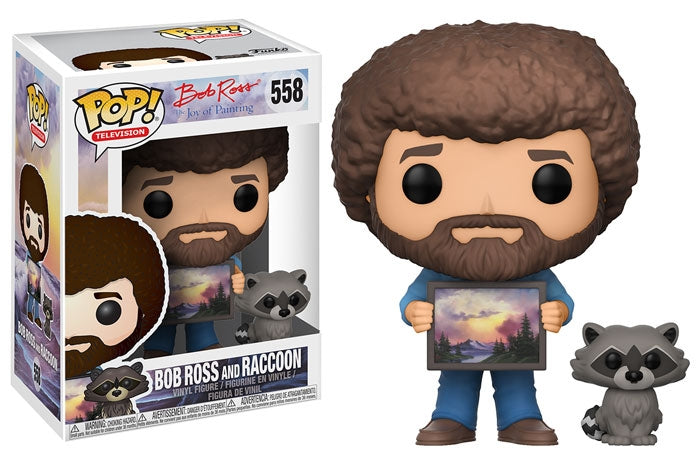 The Joy of Painting: Bob Ross and Raccoon (558) [POP!] - Funko Sealed