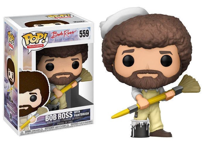 The Joy of Painting: Bob Ross with Paintbrush (559) [POP!] - Funko Sealed
