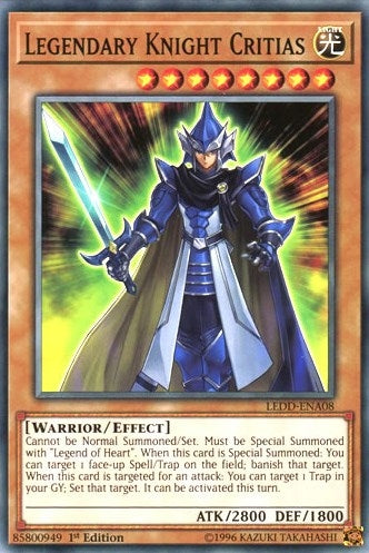 Legendary Knight Critias (8) (LEDD) - YuGiOh Single