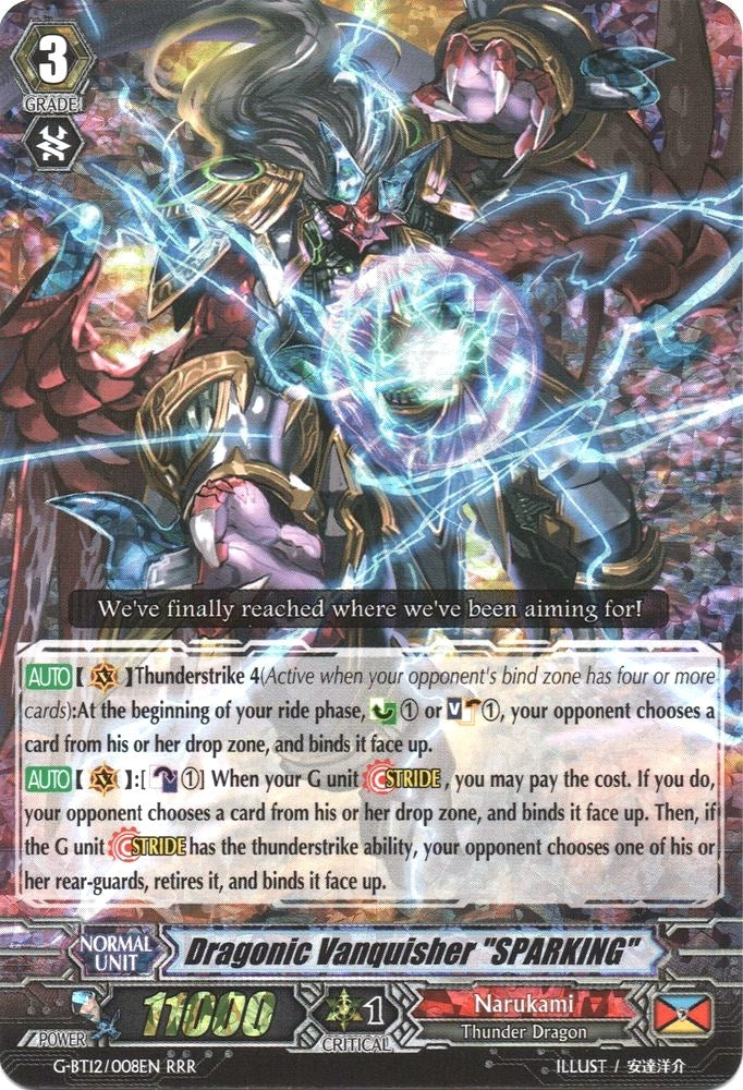 Dragonic Vanquisher ’SPARKING’ (12008) [G-BT12] - Cardfight Vanguard Single