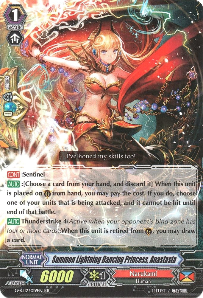 Summon Lightning Dancing Princess Anastasia (12019) [G-BT12] - Cardfight Vanguard Single