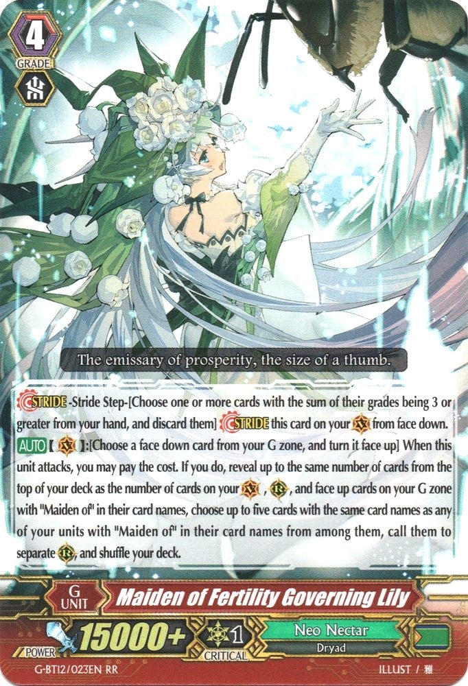 Maiden of Fertility Governing Lily (12023) [G-BT12] - Cardfight Vanguard Single