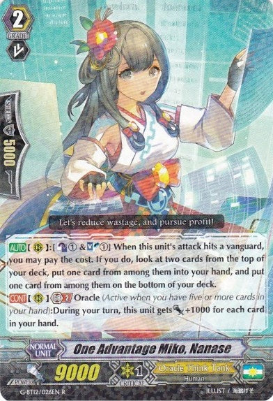 One Advantage Miko Nanase (12026) [G-BT12] - Cardfight Vanguard Single