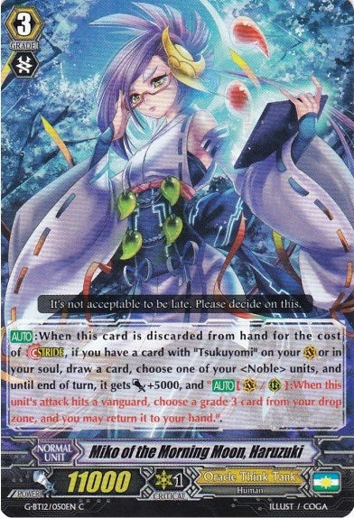 Miko of the Morning Moon Haruzuki (12050) [G-BT12] - Cardfight Vanguard Single