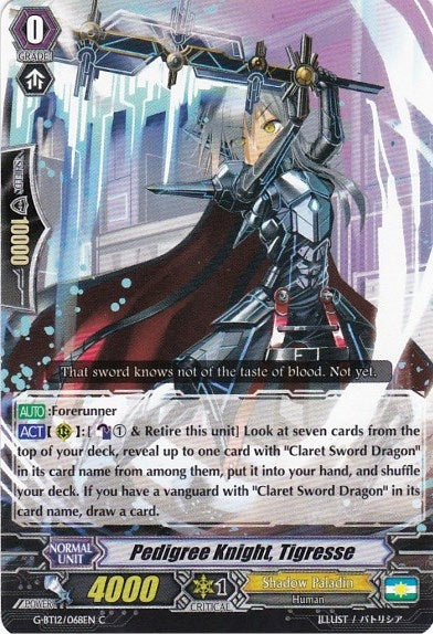Pedigree Knight Tigresse (12068) [G-BT12] - Cardfight Vanguard Single