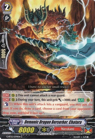 Demonic Dragon Berserker Chatura (12079) [G-BT12] - Cardfight Vanguard Single