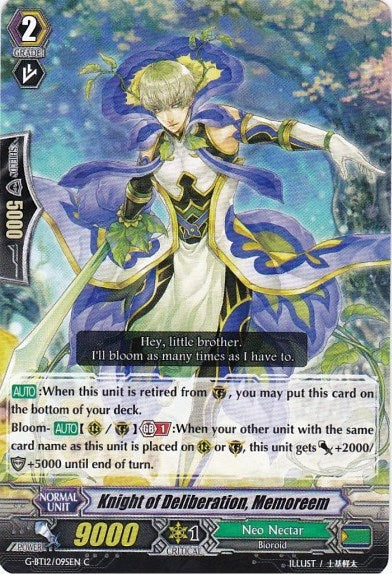 Knight of Deliberation Memoreem (12095) [G-BT12] - Cardfight Vanguard Single