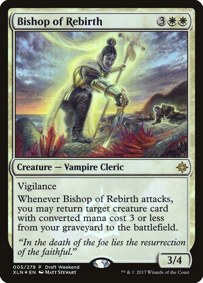 Bishop of Rebirth (Draft Weekend) (5) [LARP] - MTG Single