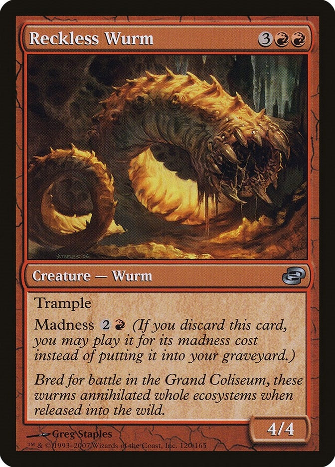 Reckless Wurm (120) [PLC] - MTG Single