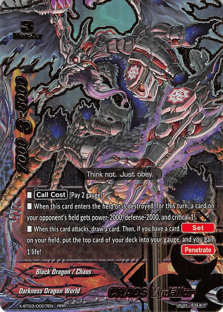 CHAOS Vydallur (30007) [X-BT03] - Future Card BuddyFight Single