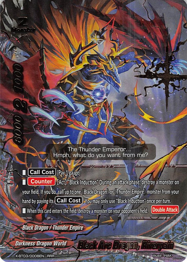Black Arc Dragon Riverpain (30008) [X-BT03] - Future Card BuddyFight Single