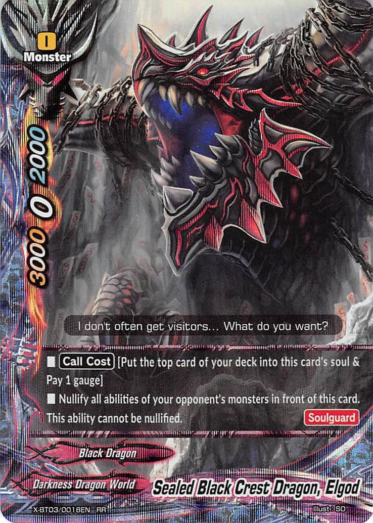 Sealed Black Crest Dragon Elgod (30018) [X-BT03] - Future Card BuddyFight Single
