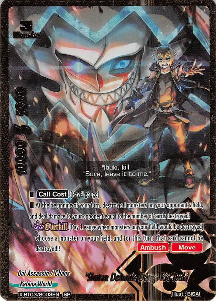 ’Shuten Demonic Deity’ Kid Ibuki (3003) [X-BT03] - Future Card BuddyFight Single