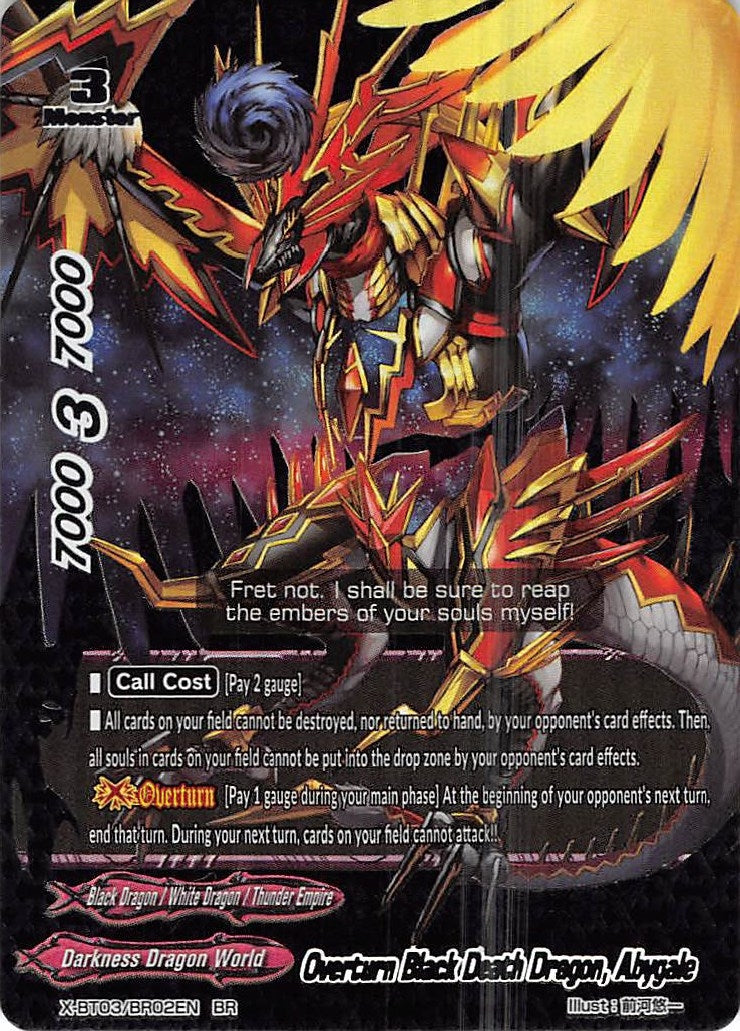Overturn Black Death Dragon Abygale (302) [X-BT03] - Future Card BuddyFight Single
