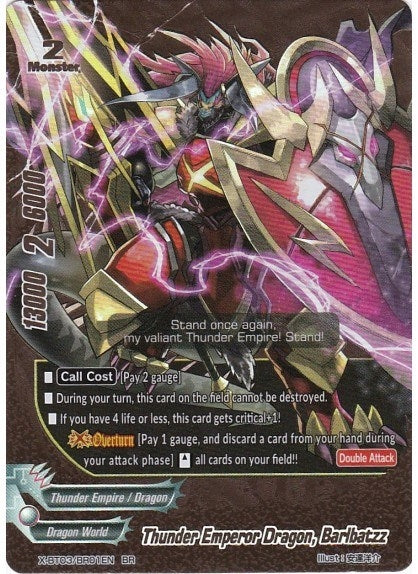 Thunder Emperor Dragon Barlbatzz (301) [X-BT03] - Future Card BuddyFight Single