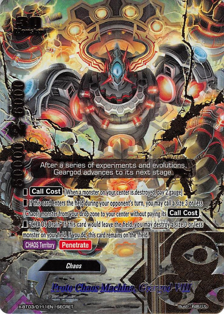 Proto Chaos Machina Geargod VIII (30111) [X-BT03] - Future Card BuddyFight Single