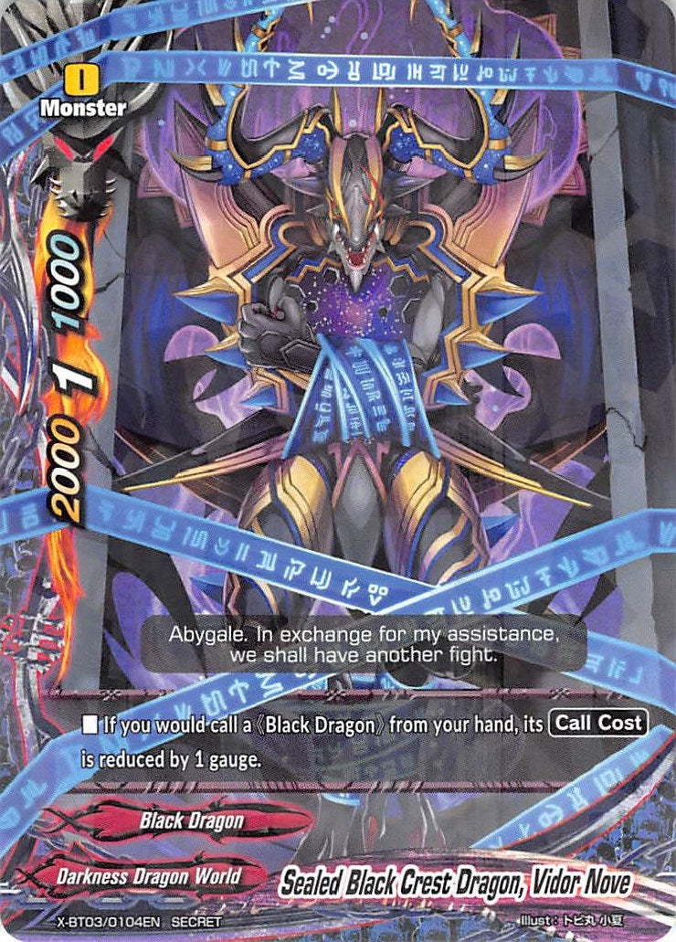 Sealed Black Crest Dragon Vidor Nove (30104) [X-BT03] - Future Card BuddyFight Single