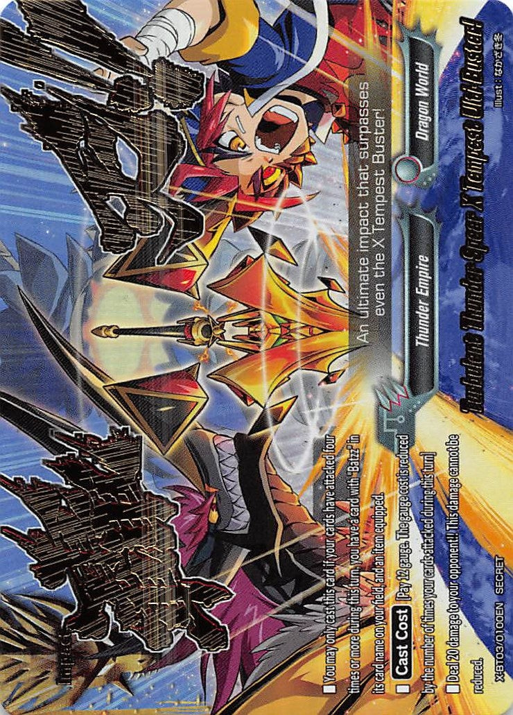 Turbulent Thunder Spear X Tempest Ulti-Buster! (30100) [X-BT03] - Future Card BuddyFight Single
