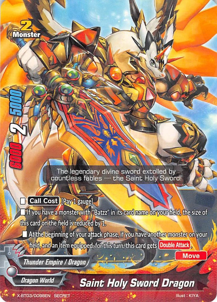 Saint Holy Sword Dragon (30098) [X-BT03] - Future Card BuddyFight Single