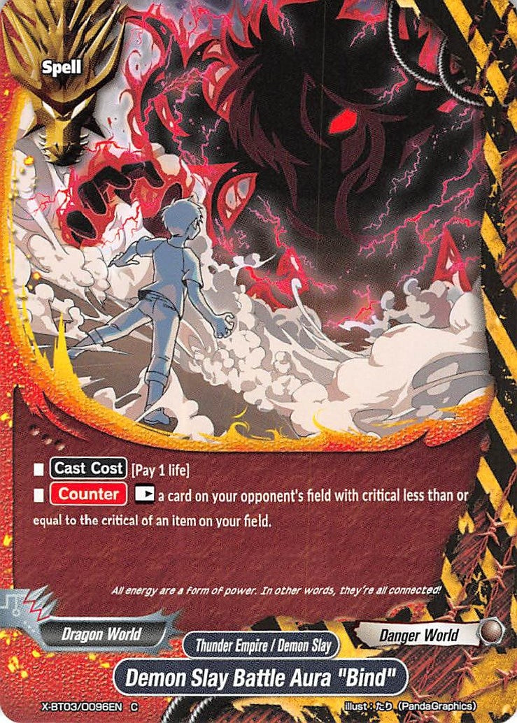 Demon Slay Battle Aura ’Bind’ (30096) [X-BT03] - Future Card BuddyFight Single