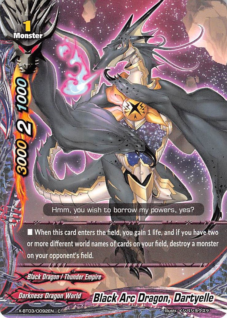 Black Arc Dragon Dartyelle (30092) [X-BT03] - Future Card BuddyFight Single