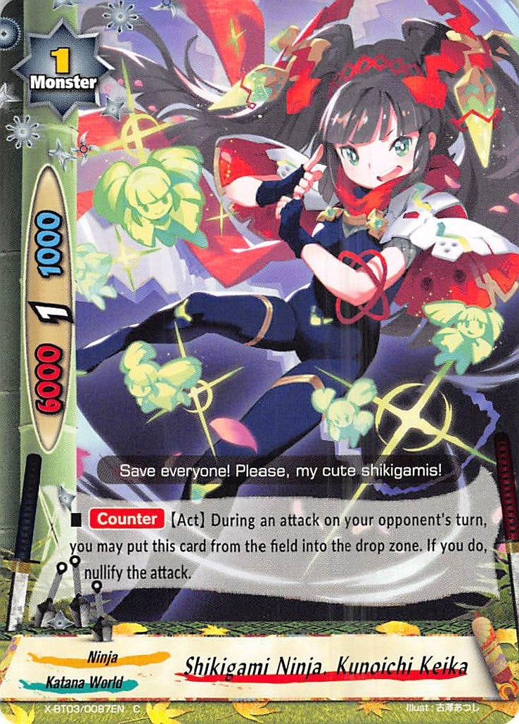 Shikigami Ninja Kunoichi Keika (30087) [X-BT03] - Future Card BuddyFight Single