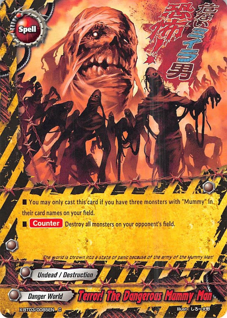 Terror! The Dangerous Mummy Man (30085) [X-BT03] - Future Card BuddyFight Single