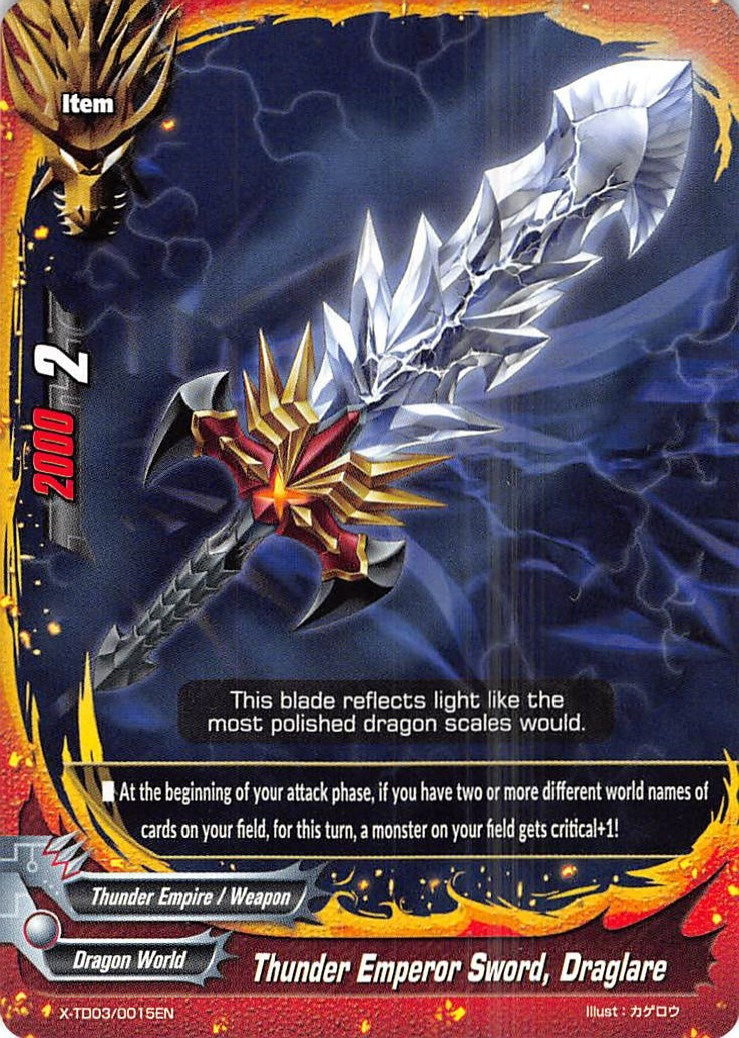 Thunder Emperor Sword Draglare (30015) [X-TD03] - Future Card BuddyFight Single