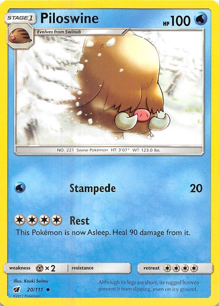 Image for Piloswine (20/111) (SM - Crimson Invasion) - Pokemon