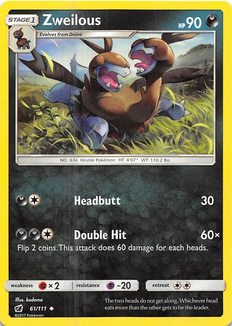 Image for Zweilous (61/111) (SM - Crimson Invasion) - Pokemon