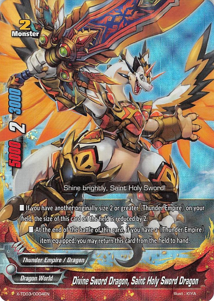 Divine Sword Dragon Saint Holy Sword Dragon (RRR Foil) (30004) [X-TD03] - Future Card BuddyFight Single