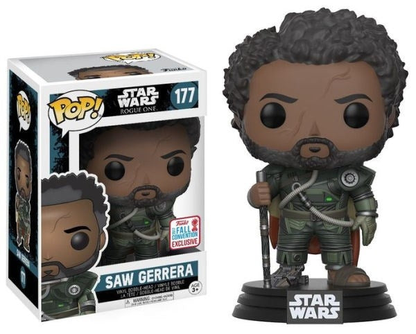 Star Wars: Rogue One: Saw Gerrera (Bobble-Head) (Barnes & Noble Exclusive) (177) [POP!] - Funko Sealed