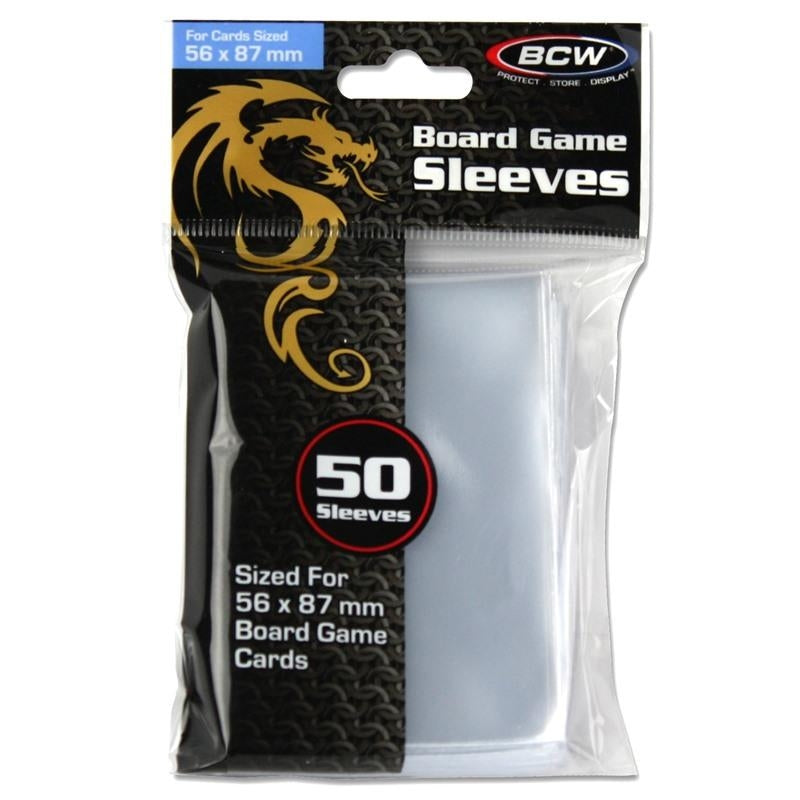 Image for Board Game Sleeves Mini (56mm x 87mm) - Clear (50-Pack) - Card Sleeves